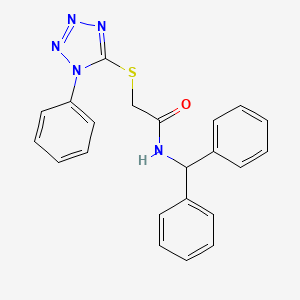 molecular formula C22H19N5OS B3550696 N-(diphenylmethyl)-2-[(1-phenyl-1H-tetrazol-5-yl)thio]acetamide 