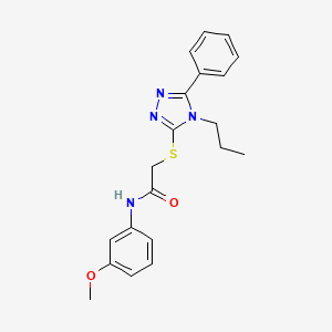 molecular formula C20H22N4O2S B3550784 N-(3-methoxyphenyl)-2-[(5-phenyl-4-propyl-4H-1,2,4-triazol-3-yl)thio]acetamide 