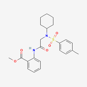 molecular formula C23H28N2O5S B3550793 methyl 2-({N-cyclohexyl-N-[(4-methylphenyl)sulfonyl]glycyl}amino)benzoate 