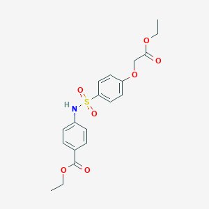 molecular formula C19H21NO7S B3550822 Ethyl 4-[[4-(2-ethoxy-2-oxoethoxy)phenyl]sulfonylamino]benzoate 