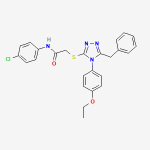 molecular formula C25H23ClN4O2S B3550844 2-{[5-benzyl-4-(4-ethoxyphenyl)-4H-1,2,4-triazol-3-yl]thio}-N-(4-chlorophenyl)acetamide 