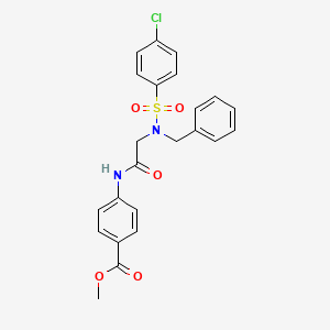 molecular formula C23H21ClN2O5S B3550887 methyl 4-({N-benzyl-N-[(4-chlorophenyl)sulfonyl]glycyl}amino)benzoate 