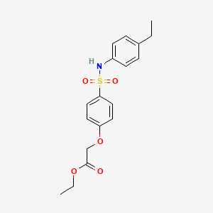 molecular formula C18H21NO5S B3550933 Ethyl 2-[4-[(4-ethylphenyl)sulfamoyl]phenoxy]acetate 