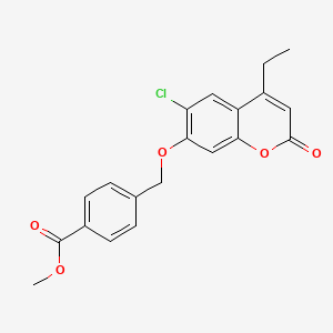 molecular formula C20H17ClO5 B3550941 methyl 4-{[(6-chloro-4-ethyl-2-oxo-2H-chromen-7-yl)oxy]methyl}benzoate 