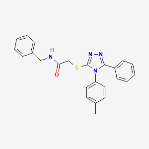 molecular formula C24H22N4OS B3550962 N-benzyl-2-{[4-(4-methylphenyl)-5-phenyl-4H-1,2,4-triazol-3-yl]thio}acetamide 