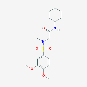 molecular formula C17H26N2O5S B3550975 N~1~-cyclohexyl-N~2~-[(3,4-dimethoxyphenyl)sulfonyl]-N~2~-methylglycinamide 
