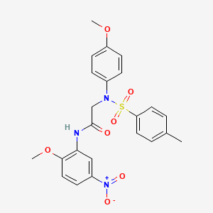 molecular formula C23H23N3O7S B3550980 N~1~-(2-methoxy-5-nitrophenyl)-N~2~-(4-methoxyphenyl)-N~2~-[(4-methylphenyl)sulfonyl]glycinamide 