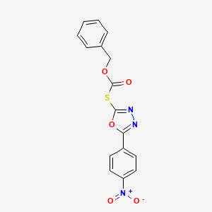 molecular formula C16H11N3O5S B3551023 Benzyl [5-(4-nitrophenyl)-1,3,4-oxadiazol-2-yl]sulfanylformate 