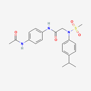 molecular formula C20H25N3O4S B3551133 N~1~-[4-(acetylamino)phenyl]-N~2~-(4-isopropylphenyl)-N~2~-(methylsulfonyl)glycinamide 
