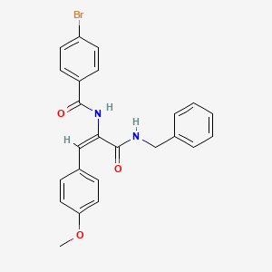 molecular formula C24H21BrN2O3 B3551158 N-[(E)-3-(benzylamino)-1-(4-methoxyphenyl)-3-oxoprop-1-en-2-yl]-4-bromobenzamide 