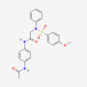 molecular formula C23H23N3O5S B3551162 N~1~-[4-(acetylamino)phenyl]-N~2~-[(4-methoxyphenyl)sulfonyl]-N~2~-phenylglycinamide 