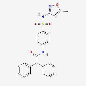 molecular formula C24H21N3O4S B3551165 N-(4-{[(5-methyl-3-isoxazolyl)amino]sulfonyl}phenyl)-2,2-diphenylacetamide 