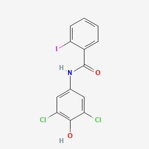 molecular formula C13H8Cl2INO2 B3551183 N-(3,5-dichloro-4-hydroxyphenyl)-2-iodobenzamide 
