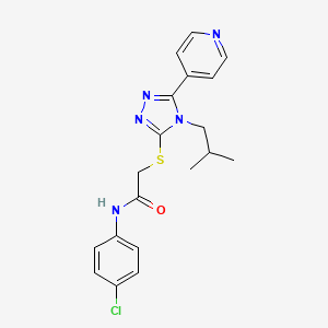 molecular formula C19H20ClN5OS B3551199 N-(4-chlorophenyl)-2-{[4-isobutyl-5-(4-pyridinyl)-4H-1,2,4-triazol-3-yl]thio}acetamide 