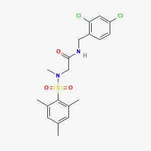 molecular formula C19H22Cl2N2O3S B3551210 N-(2,4-dichlorobenzyl)-N~2~-methyl-N~2~-[(2,4,6-trimethylphenyl)sulfonyl]glycinamide 