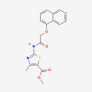 molecular formula C18H16N2O4S B3551214 Methyl 4-methyl-2-[2-(naphthalen-1-yloxy)acetamido]-1,3-thiazole-5-carboxylate 