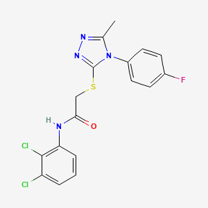 molecular formula C17H13Cl2FN4OS B3551226 N-(2,3-dichlorophenyl)-2-{[4-(4-fluorophenyl)-5-methyl-4H-1,2,4-triazol-3-yl]thio}acetamide 