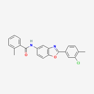 molecular formula C22H17ClN2O2 B3551285 N-[2-(3-chloro-4-methylphenyl)-1,3-benzoxazol-5-yl]-2-methylbenzamide 