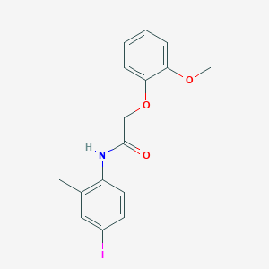 molecular formula C16H16INO3 B3551360 N-(4-iodo-2-methylphenyl)-2-(2-methoxyphenoxy)acetamide 