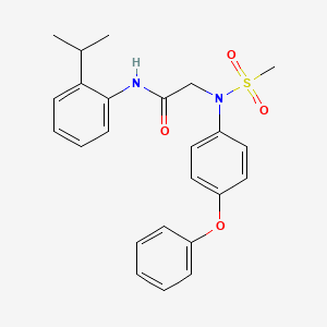 molecular formula C24H26N2O4S B3551396 N~1~-(2-isopropylphenyl)-N~2~-(methylsulfonyl)-N~2~-(4-phenoxyphenyl)glycinamide 