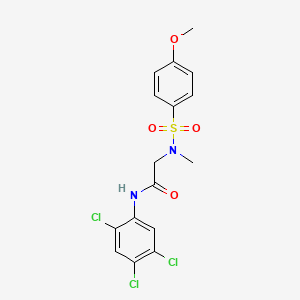 molecular formula C16H15Cl3N2O4S B3551414 N~2~-[(4-methoxyphenyl)sulfonyl]-N~2~-methyl-N-(2,4,5-trichlorophenyl)glycinamide 
