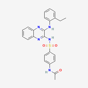 molecular formula C24H23N5O3S B3551447 N-{4-[({3-[(2-ethylphenyl)amino]-2-quinoxalinyl}amino)sulfonyl]phenyl}acetamide 