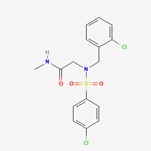molecular formula C16H16Cl2N2O3S B3551631 N~2~-(2-chlorobenzyl)-N~2~-[(4-chlorophenyl)sulfonyl]-N-methylglycinamide 