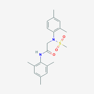 molecular formula C20H26N2O3S B3551632 N~2~-(2,4-dimethylphenyl)-N~1~-mesityl-N~2~-(methylsulfonyl)glycinamide 
