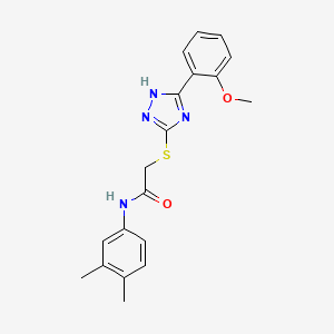 molecular formula C19H20N4O2S B3551654 N-(3,4-dimethylphenyl)-2-{[5-(2-methoxyphenyl)-1H-1,2,4-triazol-3-yl]sulfanyl}acetamide 