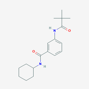 molecular formula C18H26N2O2 B355168 N-cyclohexyl-3-[(2,2-dimethylpropanoyl)amino]benzamide CAS No. 925130-56-9