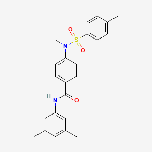 molecular formula C23H24N2O3S B3551681 N-(3,5-dimethylphenyl)-4-{methyl[(4-methylphenyl)sulfonyl]amino}benzamide 