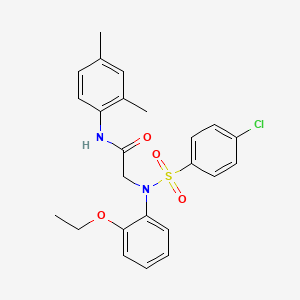 molecular formula C24H25ClN2O4S B3551841 N~2~-[(4-chlorophenyl)sulfonyl]-N~1~-(2,4-dimethylphenyl)-N~2~-(2-ethoxyphenyl)glycinamide 
