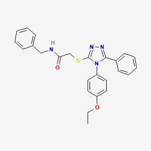 molecular formula C25H24N4O2S B3551888 N-benzyl-2-{[4-(4-ethoxyphenyl)-5-phenyl-4H-1,2,4-triazol-3-yl]thio}acetamide 