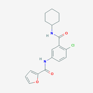 molecular formula C18H19ClN2O3 B355224 N-{4-chloro-3-[(cyclohexylamino)carbonyl]phenyl}-2-furamide CAS No. 925098-76-6