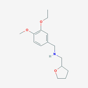 molecular formula C15H23NO3 B355324 N-[(3-ethoxy-4-methoxyphenyl)methyl]-1-(oxolan-2-yl)methanamine CAS No. 893579-10-7