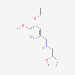 molecular formula C15H23NO3 B355324 [(3-Ethoxy-4-methoxyphenyl)methyl][(oxolan-2-yl)methyl]amine CAS No. 893579-10-7