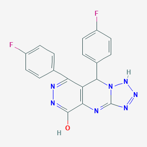 8,10-bis(4-fluorophenyl)-2,4,5,6,7,11,12-heptazatricyclo[7.4.0.03,7]trideca-1(9),2,4,10,12-pentaen-13-ol