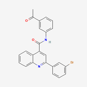 molecular formula C24H17BrN2O2 B3554827 N-(3-acetylphenyl)-2-(3-bromophenyl)quinoline-4-carboxamide 