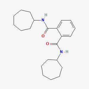 molecular formula C22H32N2O2 B3555041 N,N-DICYCLOHEPTYLPHTHALAMIDE 