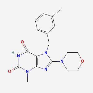 molecular formula C18H21N5O3 B3555321 3-methyl-7-[(3-methylphenyl)methyl]-8-(morpholin-4-yl)-2,3,6,7-tetrahydro-1H-purine-2,6-dione 