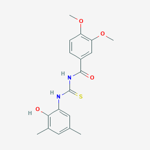 molecular formula C18H20N2O4S B3555333 N-[(2-hydroxy-3,5-dimethylphenyl)carbamothioyl]-3,4-dimethoxybenzamide 