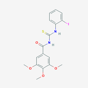 molecular formula C17H17IN2O4S B3555376 N-[(2-iodophenyl)carbamothioyl]-3,4,5-trimethoxybenzamide 