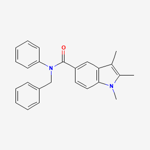 molecular formula C25H24N2O B3555479 N~5~-BENZYL-1,2,3-TRIMETHYL-N~5~-PHENYL-1H-INDOLE-5-CARBOXAMIDE 