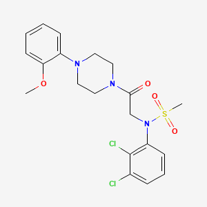 molecular formula C20H23Cl2N3O4S B3555532 N-(2,3-dichlorophenyl)-N-[2-[4-(2-methoxyphenyl)piperazin-1-yl]-2-oxoethyl]methanesulfonamide 
