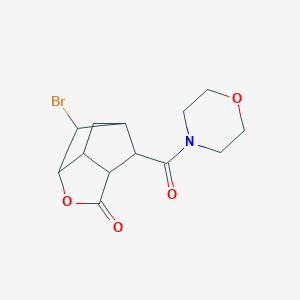 2-Bromo-9-(4-morpholinylcarbonyl)-4-oxatricyclo[4.2.1.0~3,7~]nonan-5-one