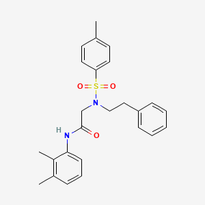 molecular formula C25H28N2O3S B3555573 N-(2,3-dimethylphenyl)-N~2~-[(4-methylphenyl)sulfonyl]-N~2~-(2-phenylethyl)glycinamide 