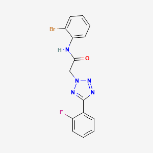 molecular formula C15H11BrFN5O B3555583 N-(2-bromophenyl)-2-[5-(2-fluorophenyl)tetrazol-2-yl]acetamide 