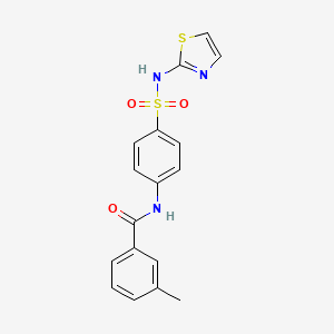 molecular formula C17H15N3O3S2 B3555856 N-m-toluoyl-sulfanilic acid thiazol-2-ylamide 