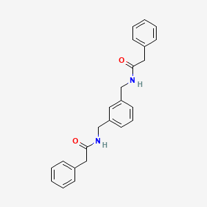 molecular formula C24H24N2O2 B3555857 2-phenyl-N-[[3-[[(2-phenylacetyl)amino]methyl]phenyl]methyl]acetamide 