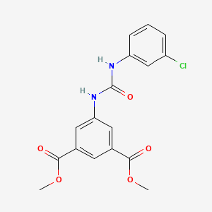 molecular formula C17H15ClN2O5 B3555864 DIMETHYL 5-{[(3-CHLOROANILINO)CARBONYL]AMINO}ISOPHTHALATE 